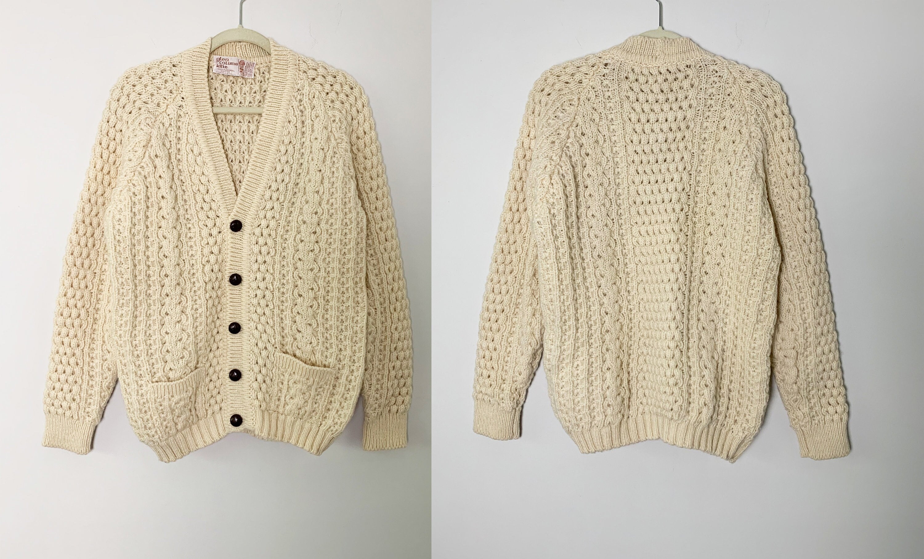 70s Irish Cardigan - Etsy 70s Irish Cardigan - Etsy