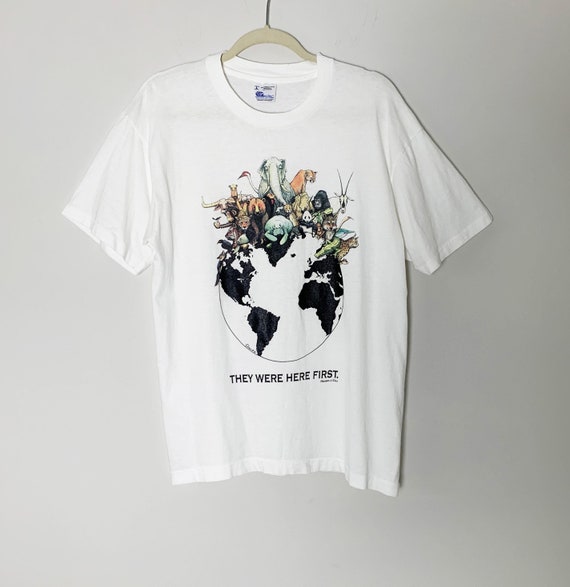 Vintage 90s Human-i Tees Animal Nature World 