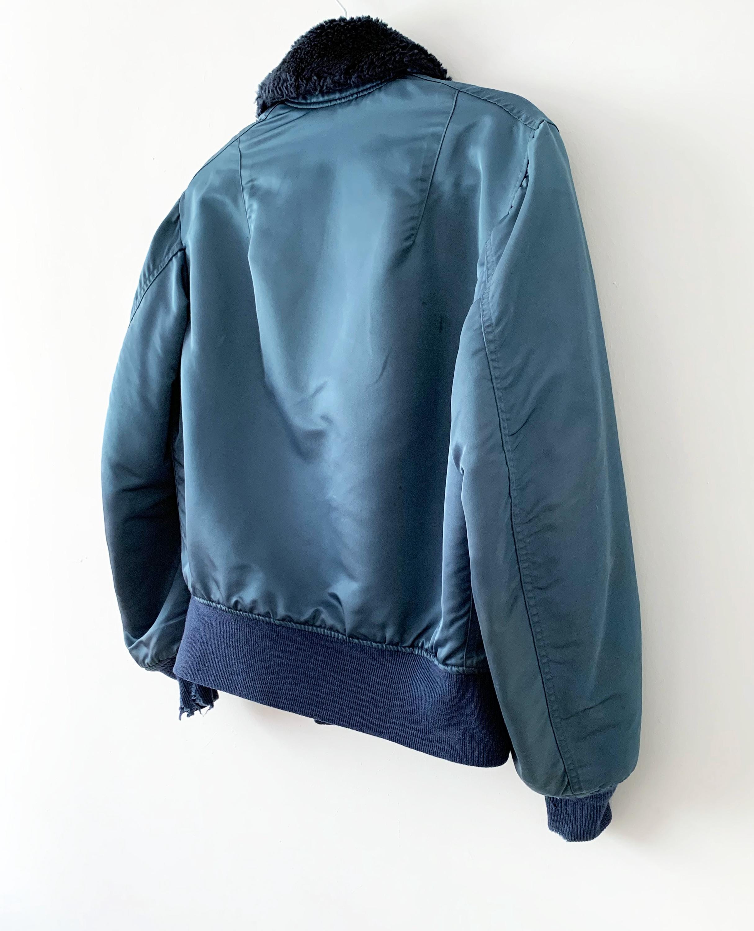 Vintage Rare 50s B-15C Navy Blue Us Military Flight Bomber