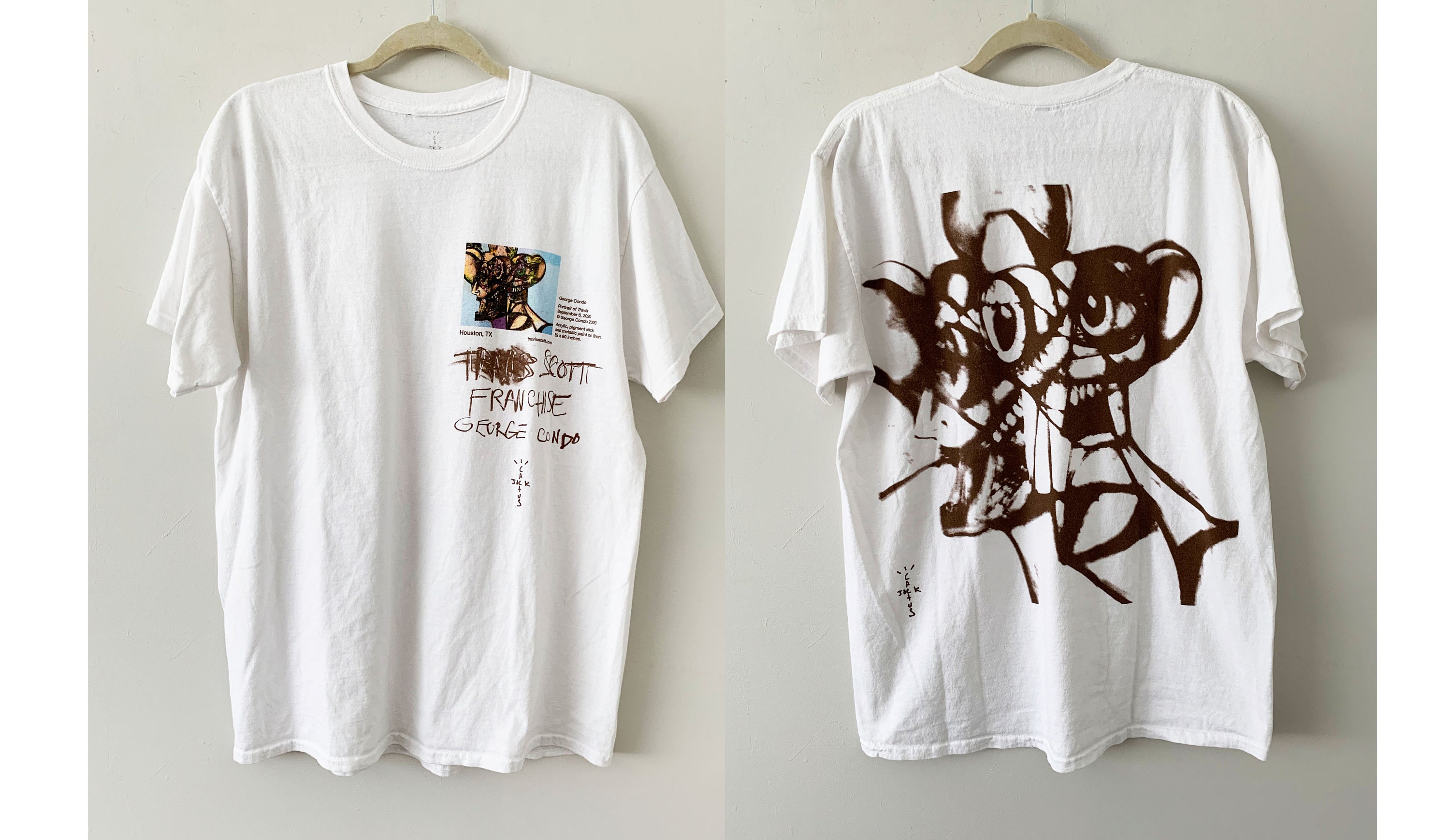 Travis Scott × George Condo Tシャツ XL Travis Scott x George Condo Cactus Jack Portrait T-shirt