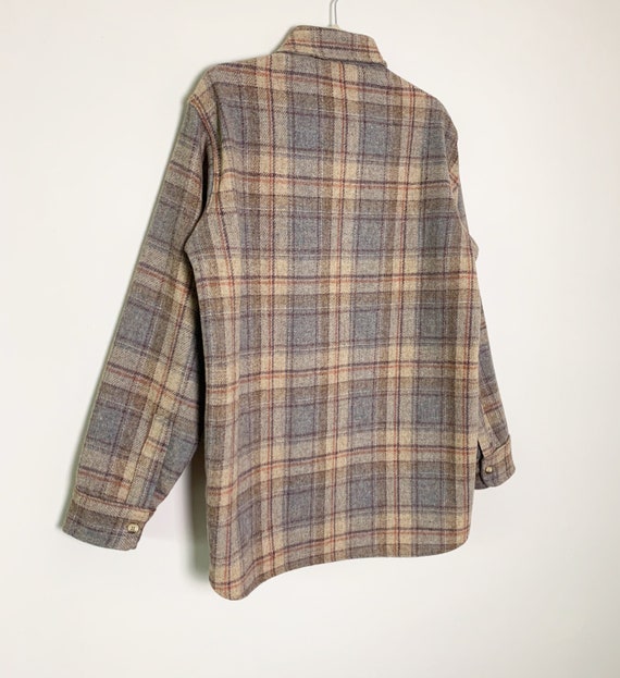 Vintage 60s Woolrich Earth Tone Plaid Flannel But… - image 8