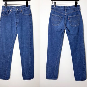 Vintage 80s Stunning Levi&#39;s 501 Selvedge Button Fly Jeans Made In USA