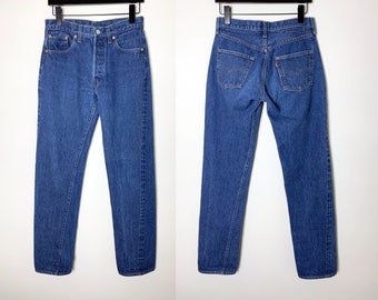 Vintage 80s Stunning Levi&#39;s 501 Selvedge Button Fly Jeans Made In USA