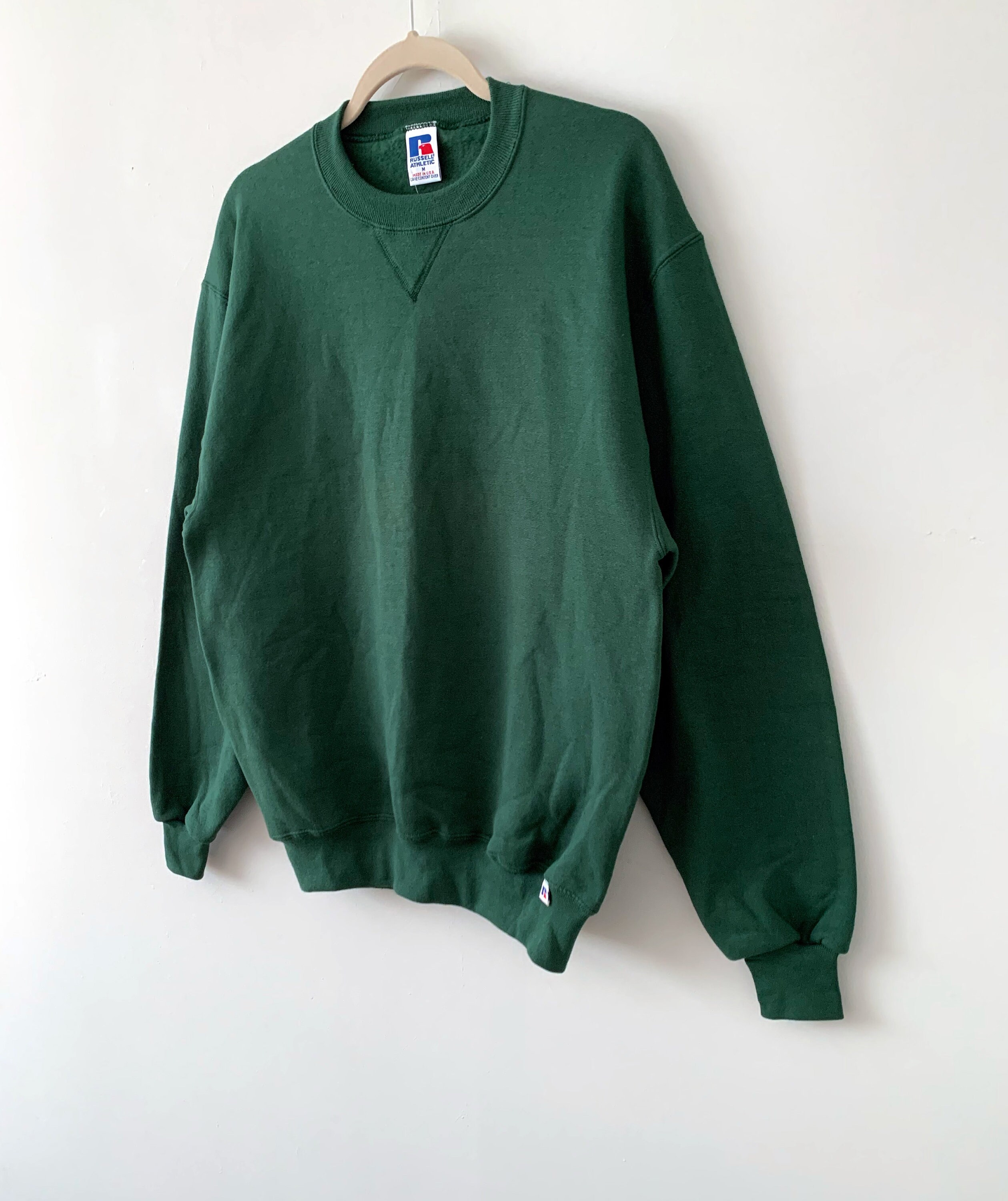 Vintage 90s Deadstock Russell Athletic Green Crew Neck