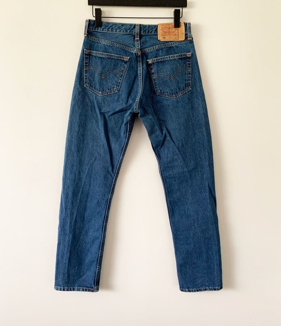 Vintage 90s Beautiful Dark Wash Levi's 501 Jeans … - image 7