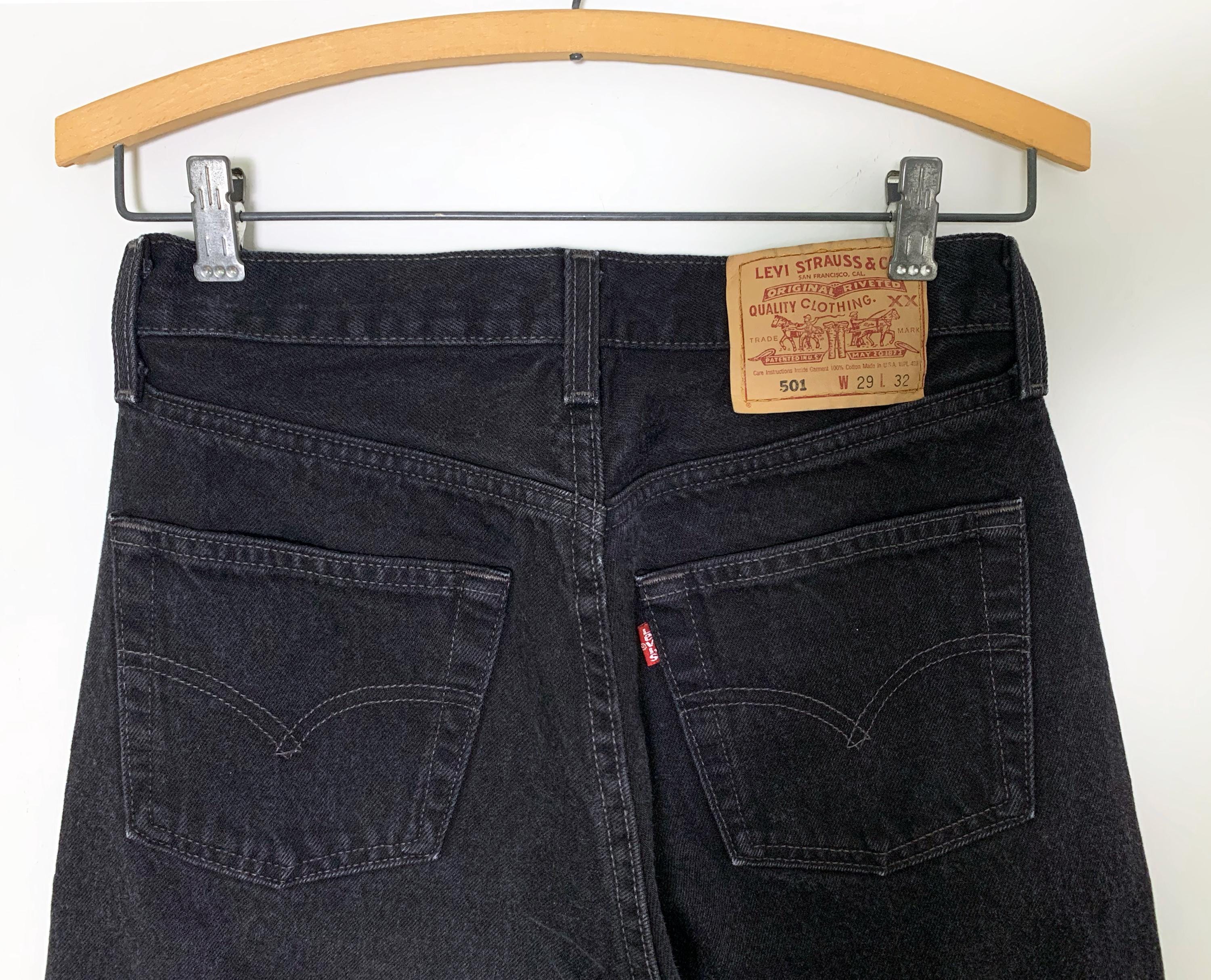 パンツ 90s Levis 501 black denim made in USA LEVIS 501 901 JEANS 501 BLACK DENIM MADE IN USA - W32 – HOLYGARMS