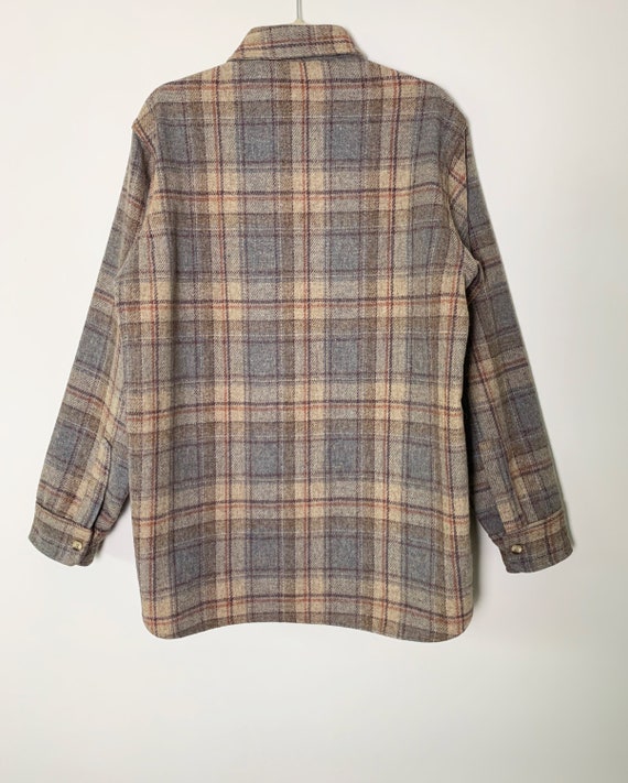 Vintage 60s Woolrich Earth Tone Plaid Flannel But… - image 6