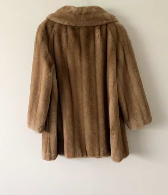 Vintage 80s Tissavel Of France Faux Fur Light Bro… - image 5