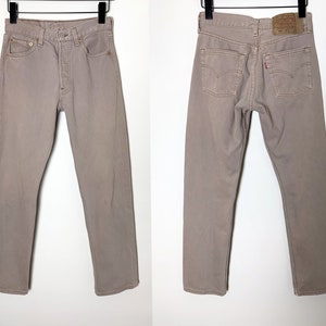 Vintage Levi&#39;s 501 Taupe/Stone Gray Jeans Made In USA