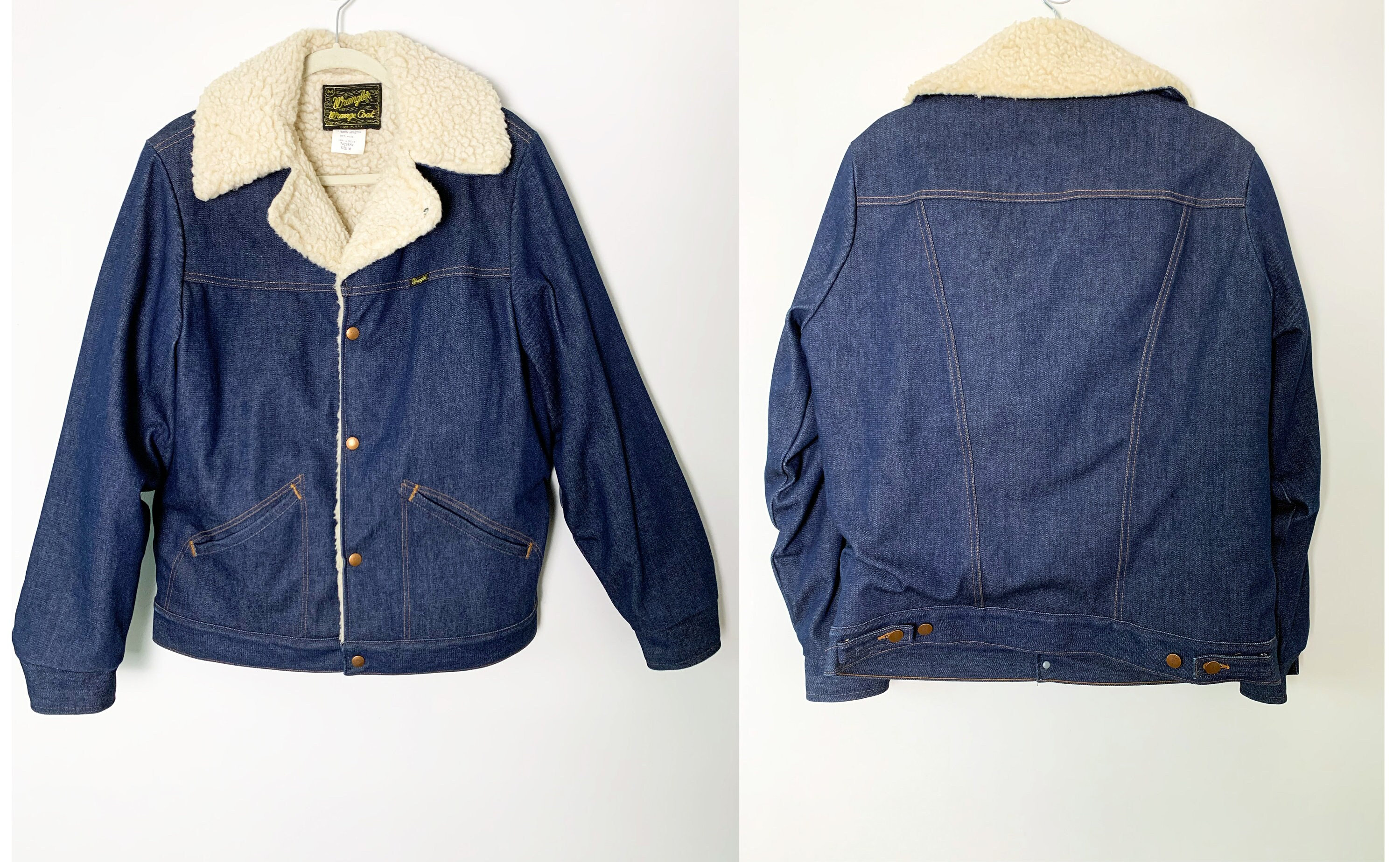 Vintage 70s Deadstock Wrangler Sherpa Lined Denim Jacket Made in USA - Etsy Vintage 70s Deadstock Wrangler Sherpa Lined Denim Jacket Made in USA - Etsy