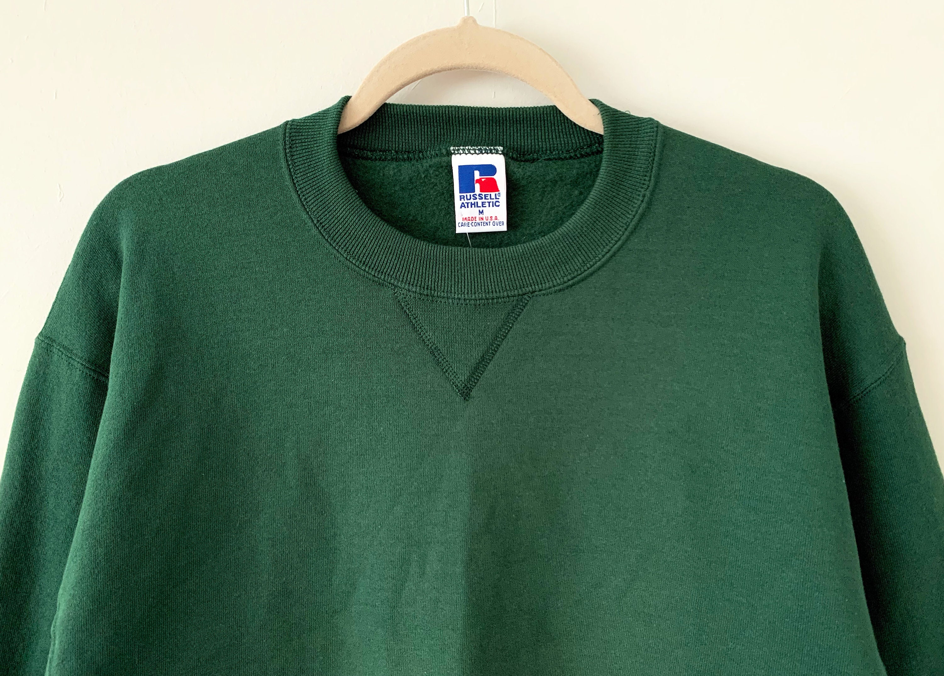 Vintage 90s Deadstock Russell Athletic Green Crew Neck