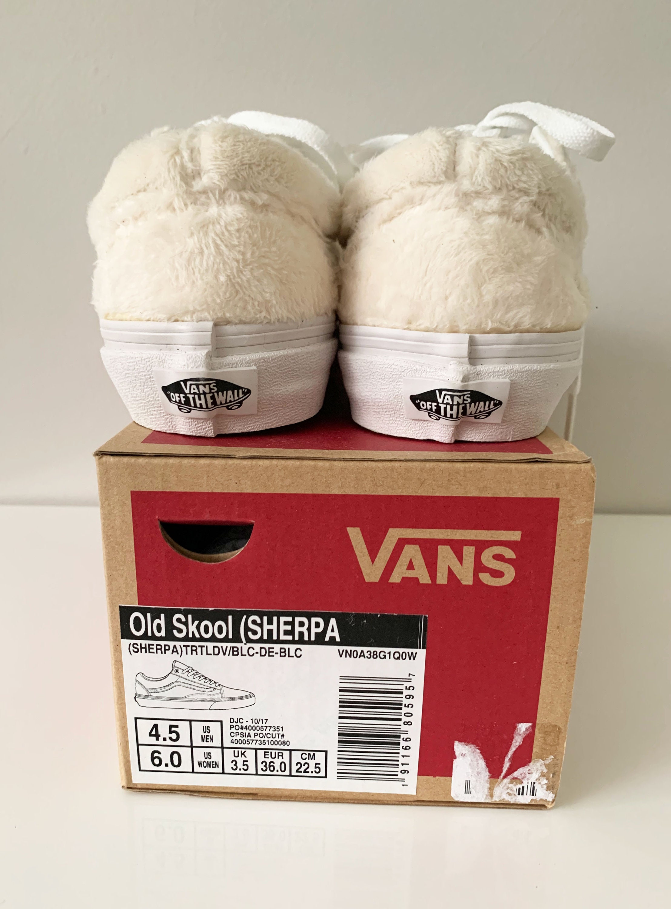 Vans Men\'s Old Skool Cozy Hug Sherpa Lined Suede Shoes Drizzle White Sizes NIB Vans Sk8- Low Drizzle for sale | eBay main image 3