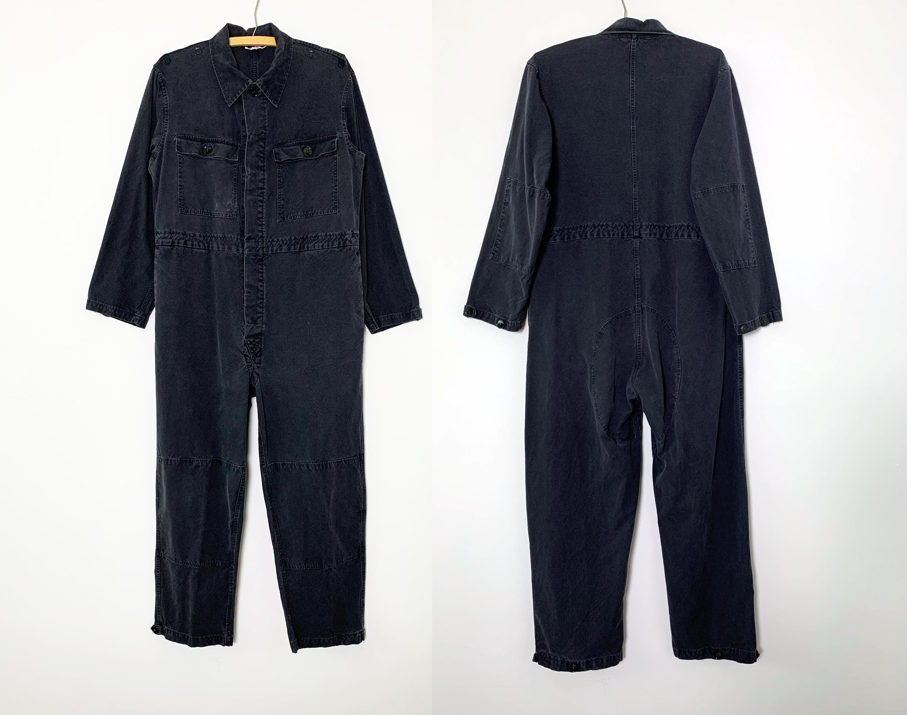 Vintage Military Washed/faded Black M44 Cotton Coverall/jumpsuit