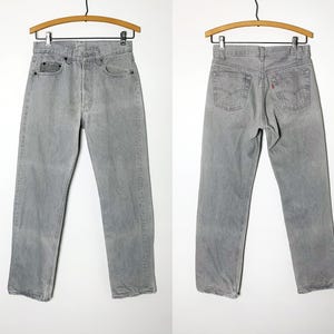 Vintage 90s Levi&#39;s 501 Gray Jeans Made In USA