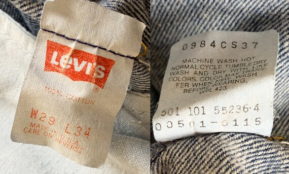 Vintage 80s Levi's 501 jeans made in USA - image 9