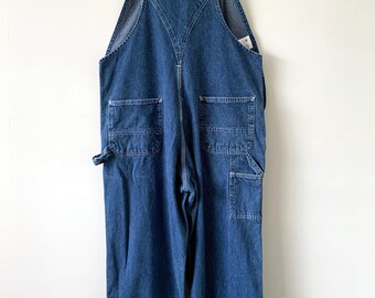 Vintage 90s Carhartt Blue Cotton Denim Bib Overalls Made in Vintage 90s Carhartt Blue Cotton Denim Bib Overalls Made in