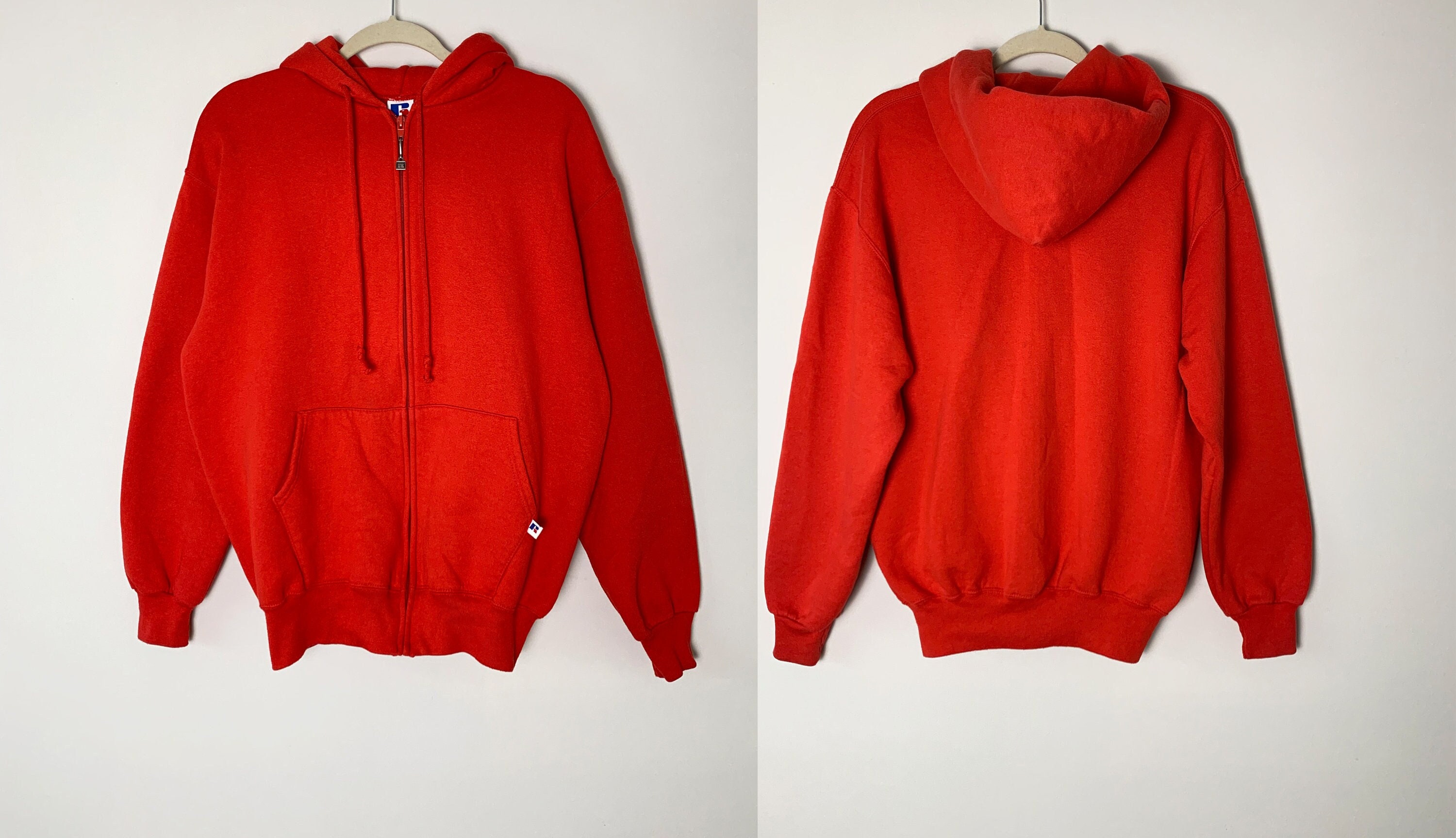 Vintage 90s Red Russell Athletic Zip Hoodie Made in USA - Etsy Vintage 90s Red Russell Athletic Zip Hoodie Made in USA - Etsy