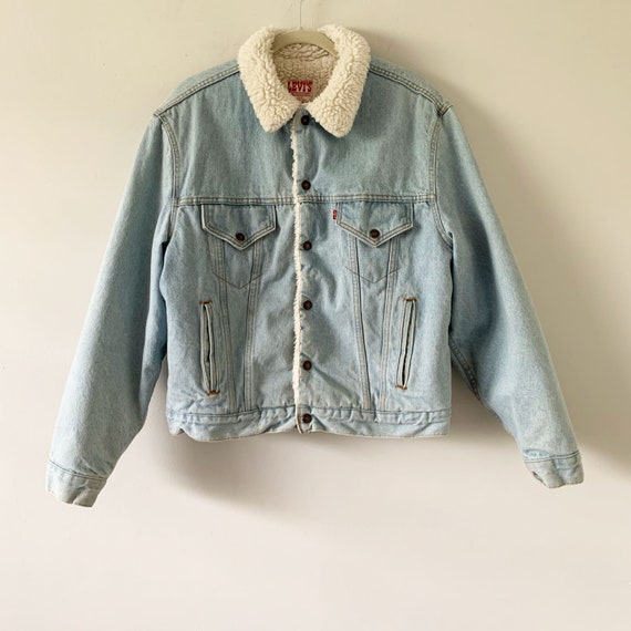 Vintage 90s Classic Levi s Sherpa chaqueta de mezclilla forrada hecha en EE.UU. Etsy Mexico