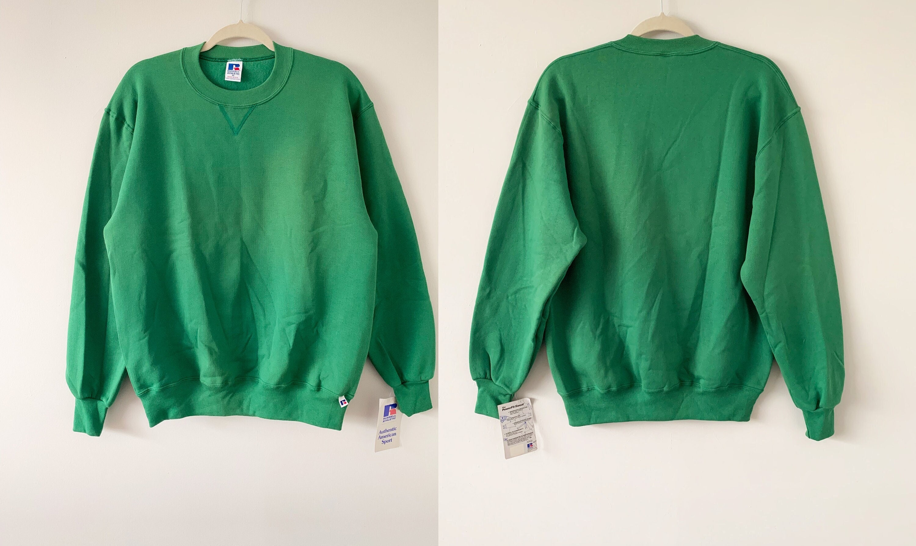 激レアカラーケリーグリーンUSA製90s ラッセル アスレチック 前V