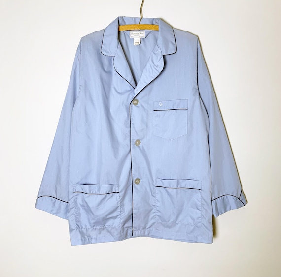 Christian Dior Monsieur, Vintage 70s/80s Christian Dior Light Blue With Embroidered Logo Shirt