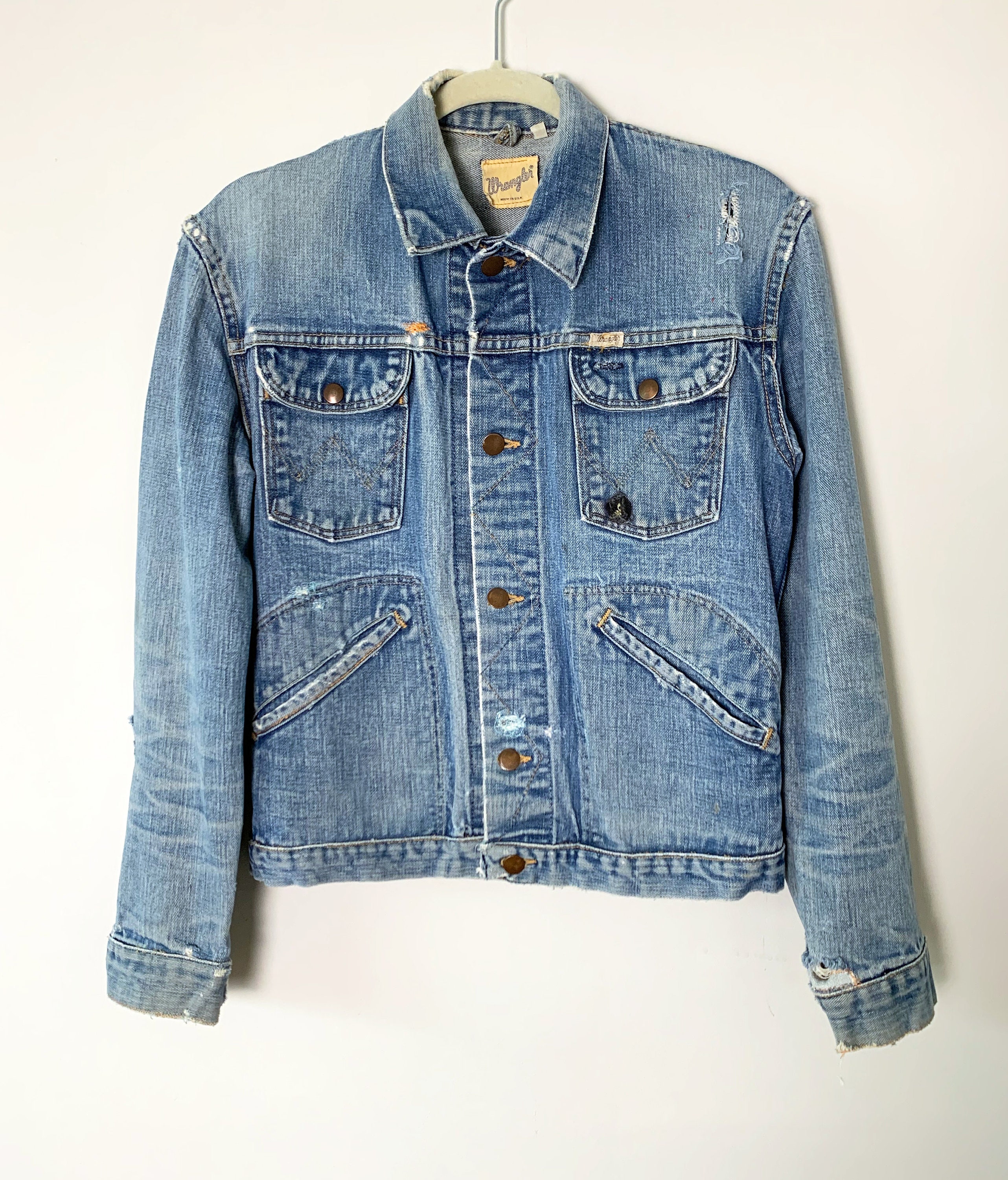 ジャケット・アウター Vintage wrangler denim jkt 5LKDJ76126 Wrangler Jean Jacket 46 - Vintage Wrangler Jean Jacket Size