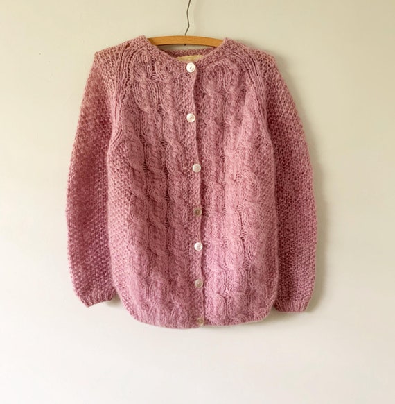60s fuzzy mohair cardigan - Gem