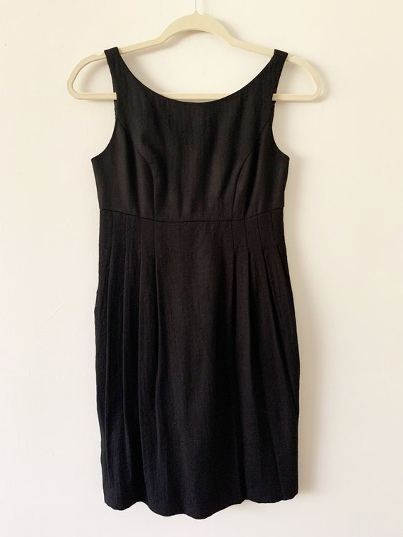 Vintage Soft Classic LBD/Little Black Dress With … - image 1