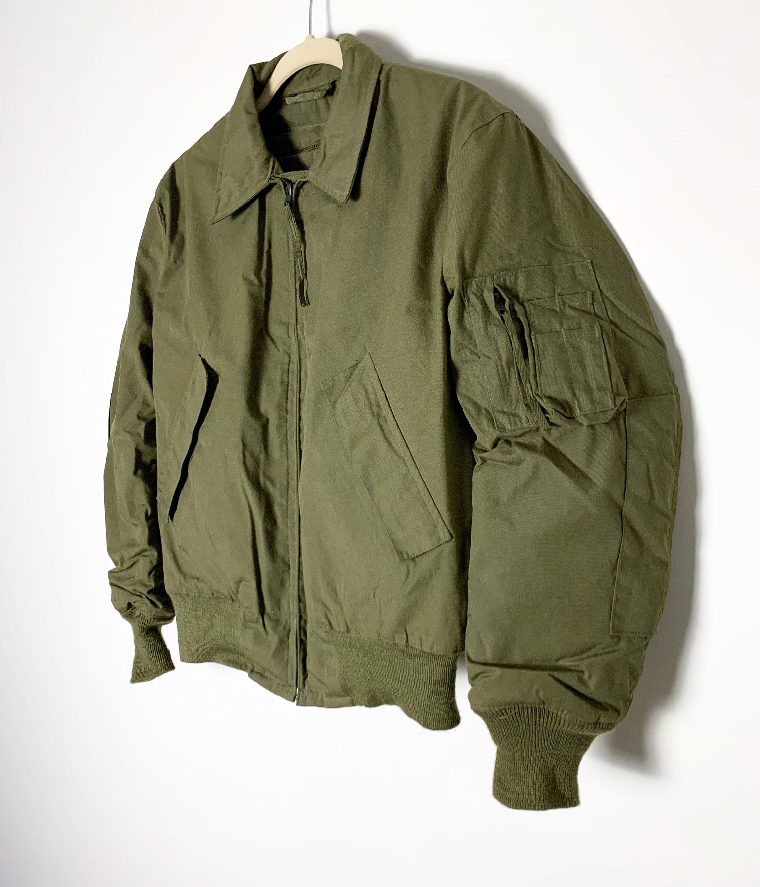 Vintage 70s OG 107 US Military Green Cold Weather Bomber