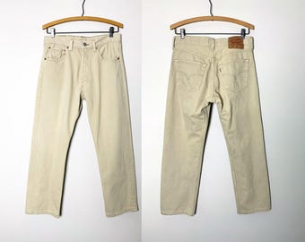 パンツ 90'S LEVI'S 501 JEANS (SIZE.W33 L36) USA Vintage Levi's 501 Jeans W33 L36 90s Vintage 501 Jeans Beige Made