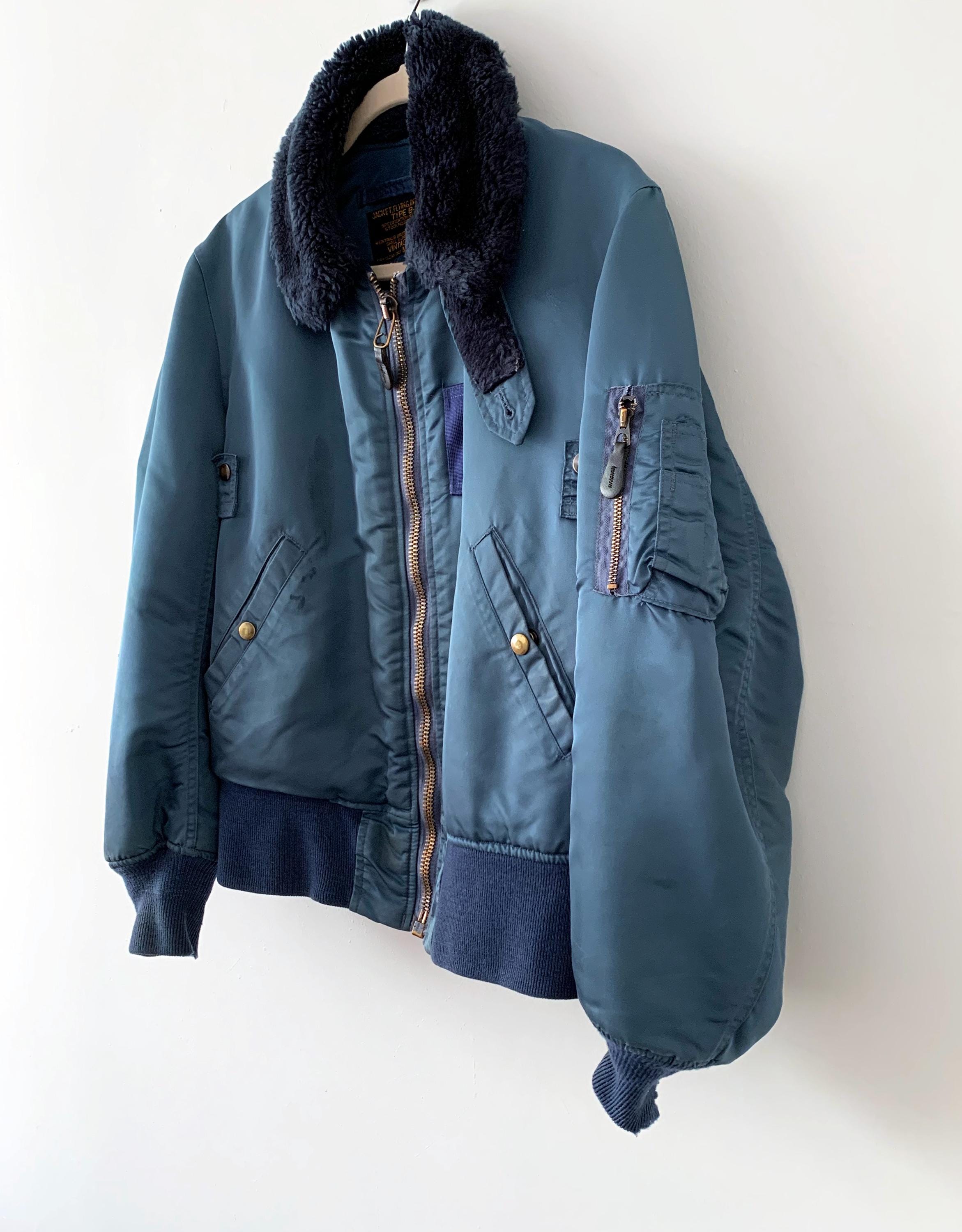 60s-70s 【B-15C】 Flight jacket B-15C FLIGHT JACKET WITH FADING SLEEVE KNIT RIB - 古着屋