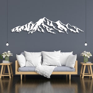 Décoration murale montagnes, image 3D des Alpes en bois pour la chambre, Décoration murale artistique pour le salon, Cadeau pour les amoureux de la montagne image 2