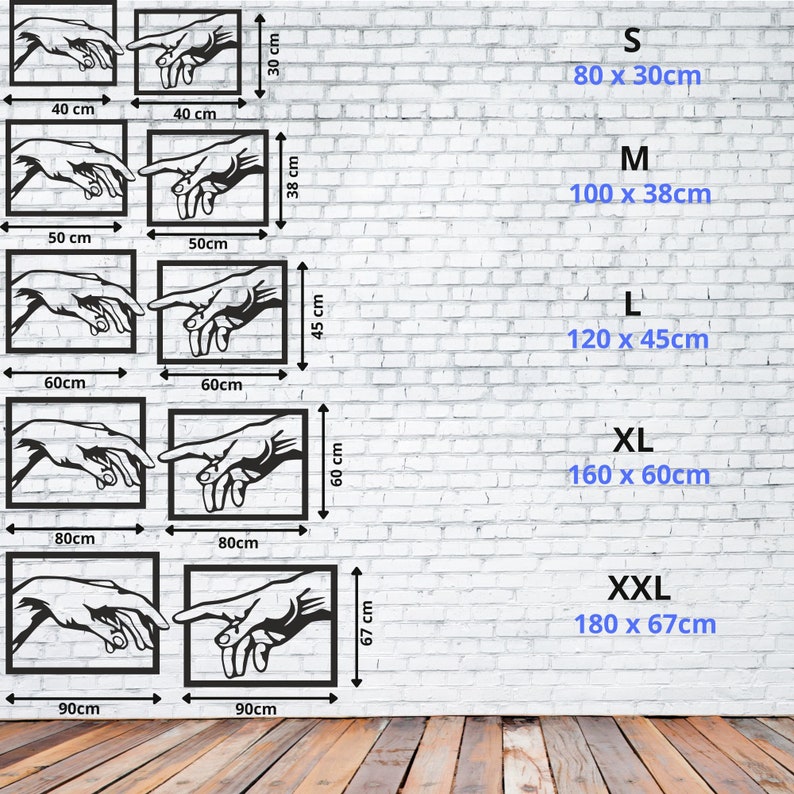 Michelangelo Hands, Creation of Adam Wall decoration, 3D painting Unique wooden wall decoration An artistic painting for the living room image 7