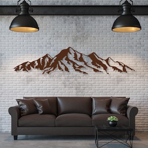 Décoration murale montagnes, image 3D des Alpes en bois pour la chambre, Décoration murale artistique pour le salon, Cadeau pour les amoureux de la montagne image 7