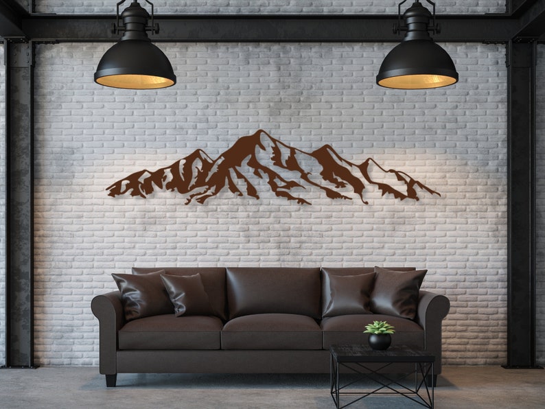 Décoration murale montagnes, image 3D des Alpes en bois pour la chambre, Décoration murale artistique pour le salon, Cadeau pour les amoureux de la montagne image 7