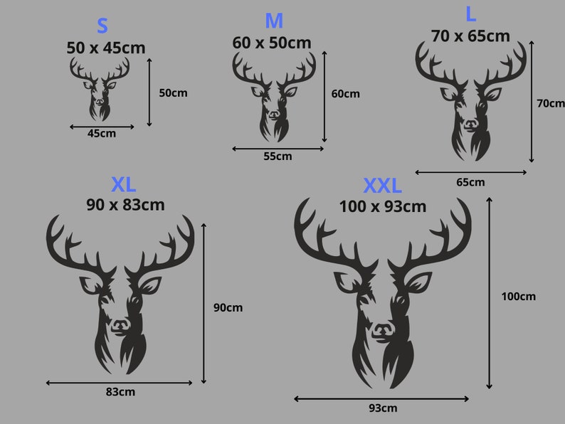 Hirschkopf Wanddeko aus Holz, Wandbilder 3D, Holzdekoration, Wandbild, Hirsch Wandkunst xxl , Große Wand Deko Wohnzimmer Wohnung für Jäger Bild 3