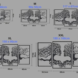 Décoration murale ARBRE en forme de femme et d'homme Une image 3D unique pour le salon ou la chambre image 7