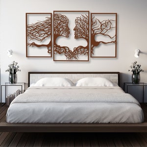 TREE wall decoration in the shape of a woman and a man A unique 3D image for the living room or bedroom image 6
