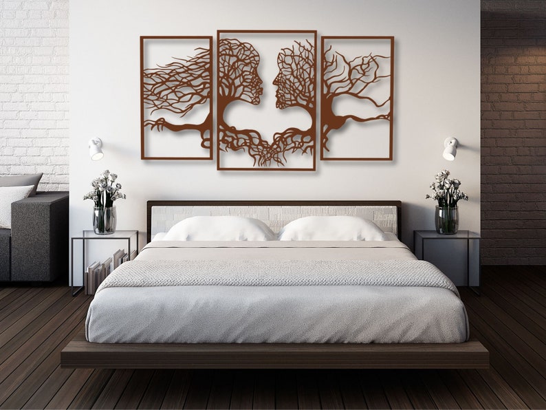 TREE wall decoration in the shape of a woman and a man A unique 3D image for the living room or bedroom image 6