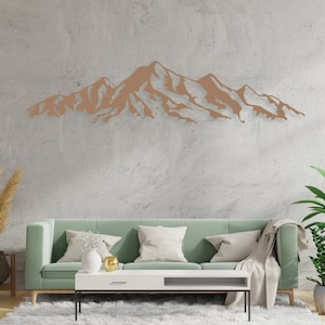 Décoration murale montagnes, image 3D des Alpes en bois pour la chambre, Décoration murale artistique pour le salon, Cadeau pour les amoureux de la montagne image 9