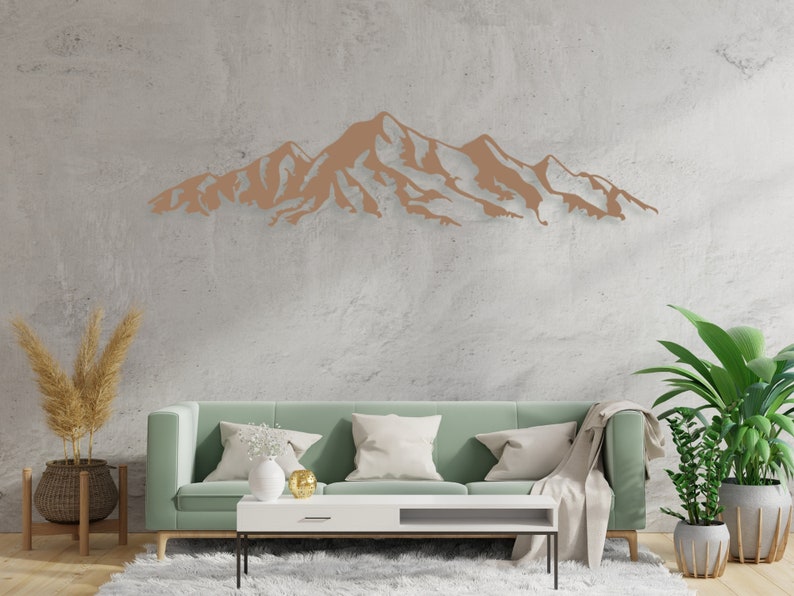 Décoration murale montagnes, image 3D des Alpes en bois pour la chambre, Décoration murale artistique pour le salon, Cadeau pour les amoureux de la montagne image 9
