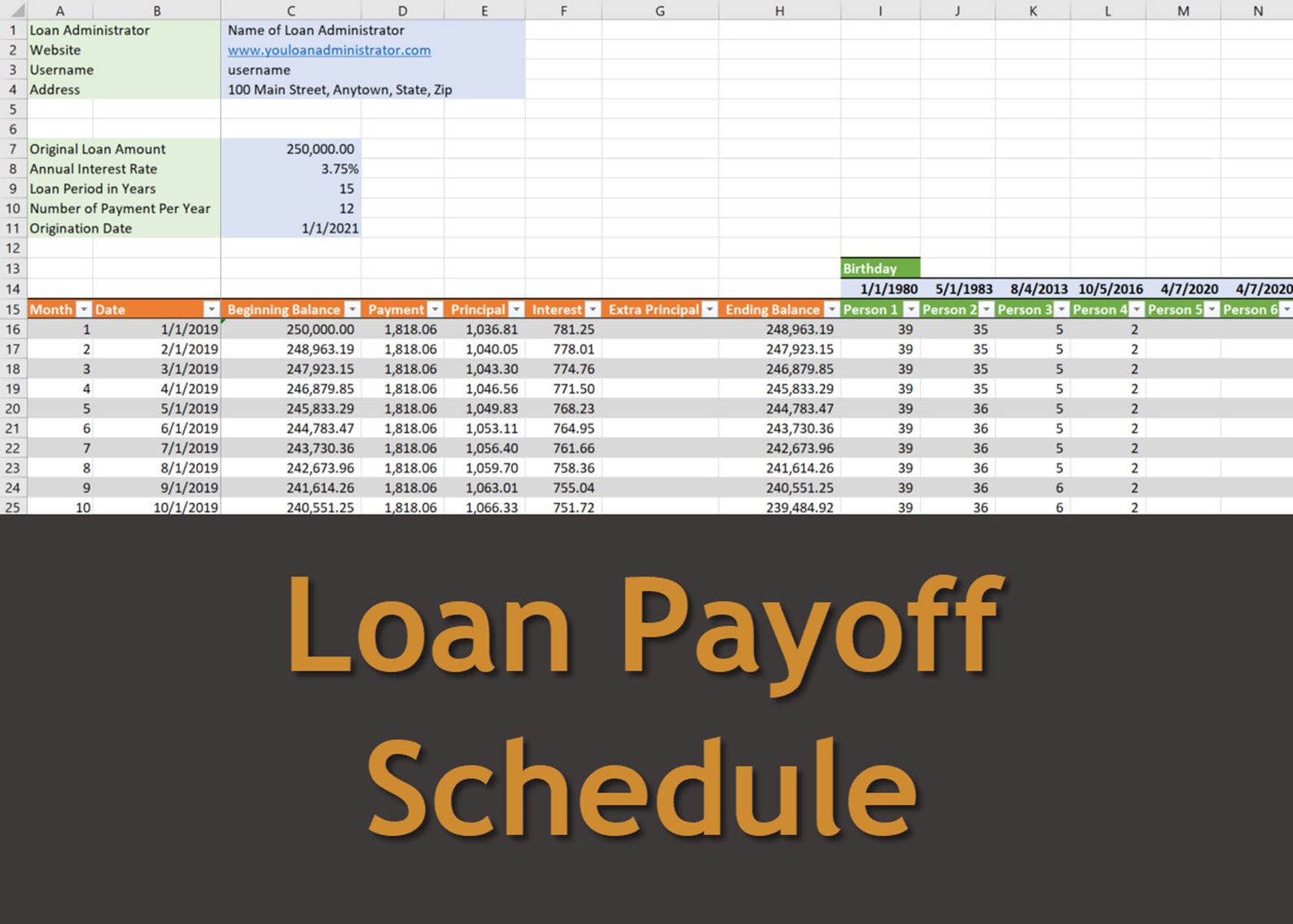 Loan Payoff Schedule Mortgage Amortization Excel Template Etsy Loan Payoff Schedule Mortgage Amortization Excel Template Etsy