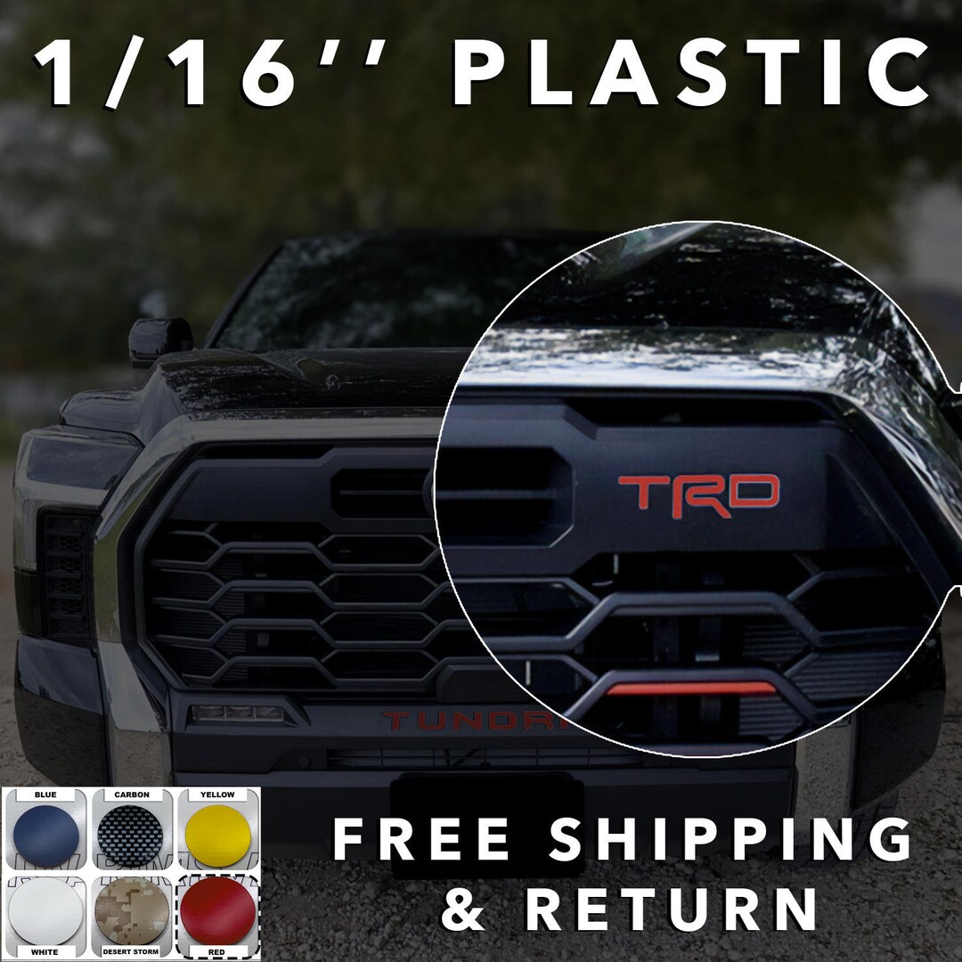 Red Raised TRD Upper Front Grill Letters for Toyota Tundra 2022 2023 ...