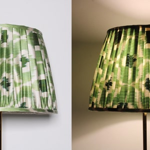 Handmade Ikat Pleated Lampshade customizable Gathered Lampshades image 6