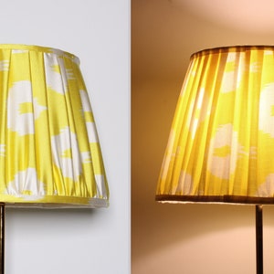 Handmade Ikat Pleated Lampshade customizable Gathered Lampshades image 9