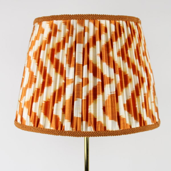 Orange - Ikat Fabric Cover Handmade Paper Notebook (5 x 3.5 in) main image 1