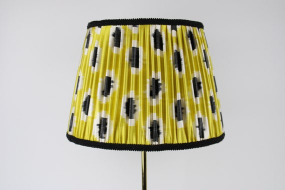 Yellow silk lampshade deals
