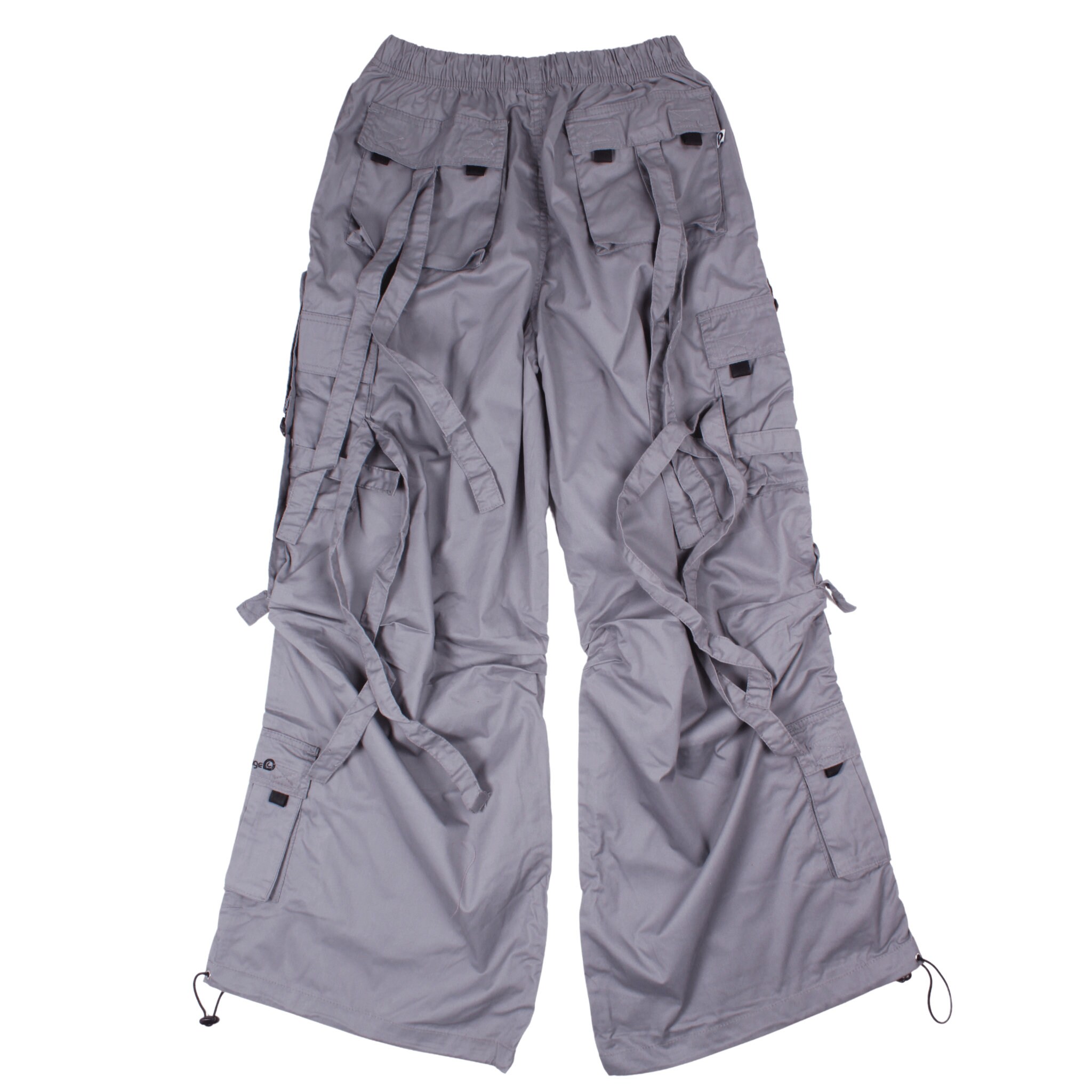 2000s sp.design parachute pants gray y2k