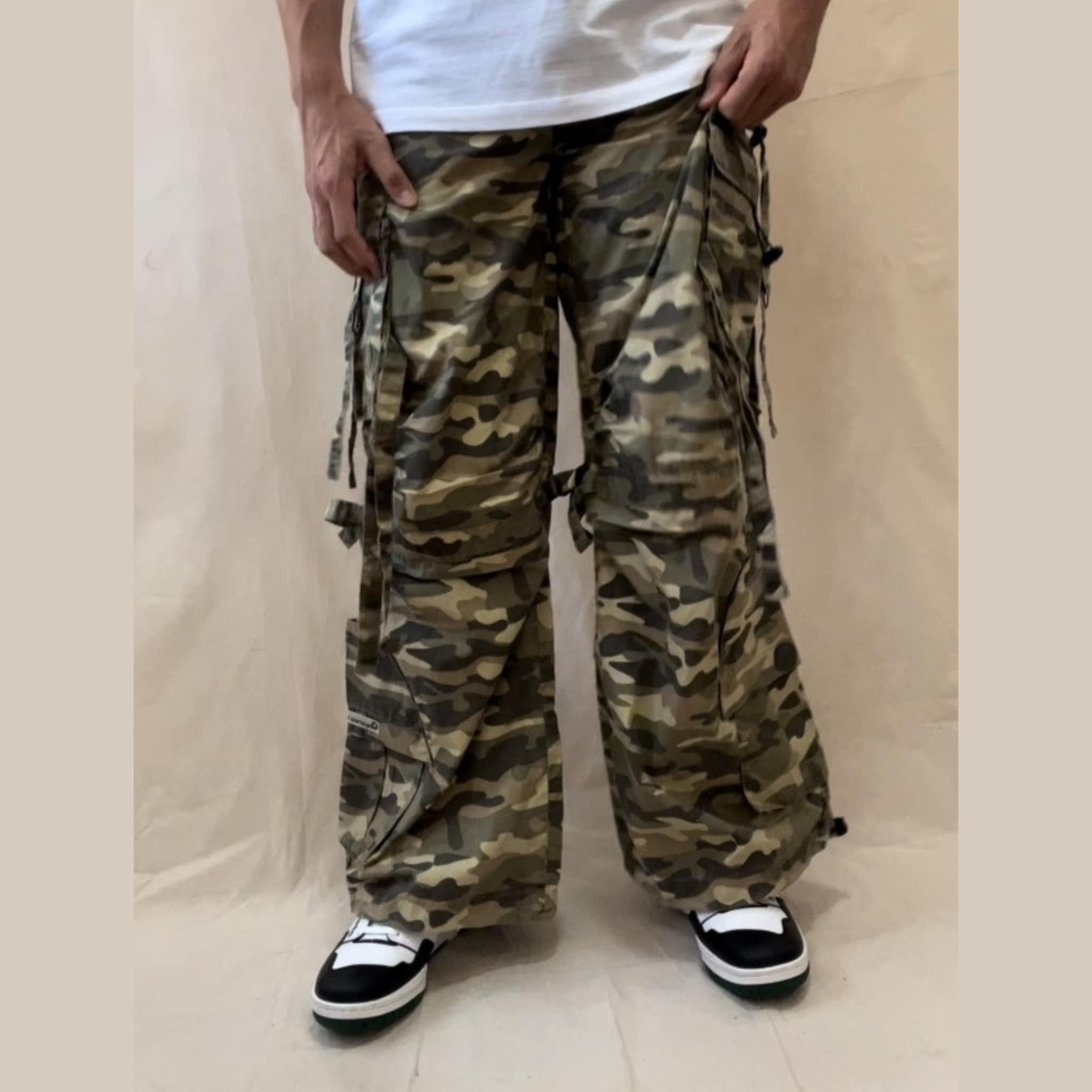 Vintage Y2K Cargo Baggy Grey Parachute Pants Deadstock New With Tags ...