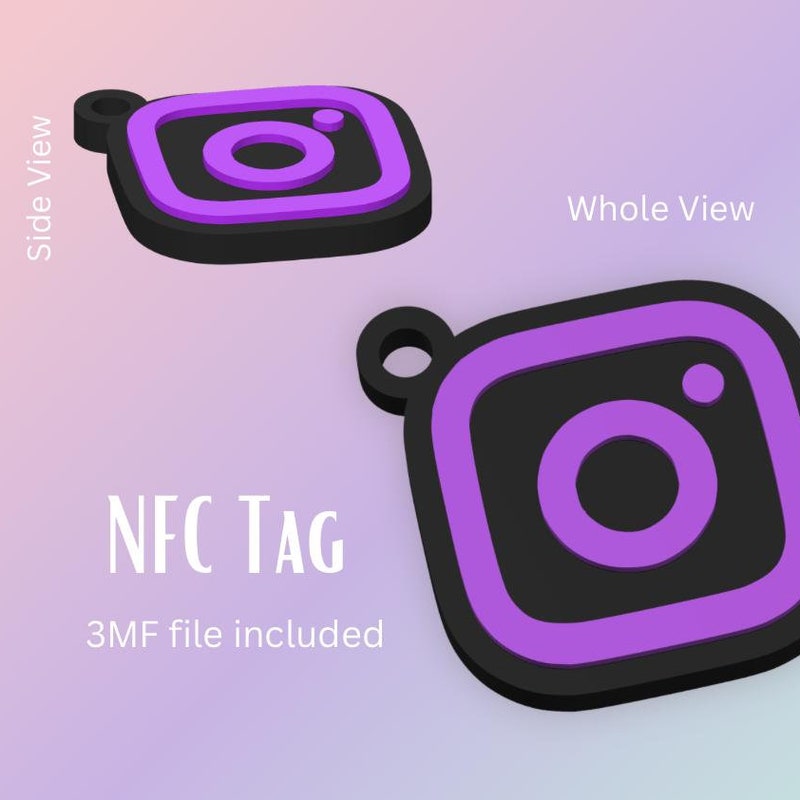 3d Print Nfc Tag Stl File Etsy
