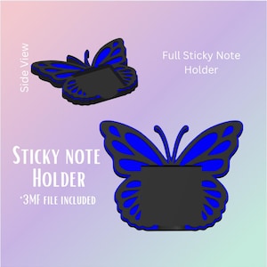 Butterfly Sticky Note Holder STL File | Cute Desktop Organizer | 3D Printed Office Decor